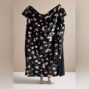 New Anthropologies Flora Faux Fur Throw Blanket